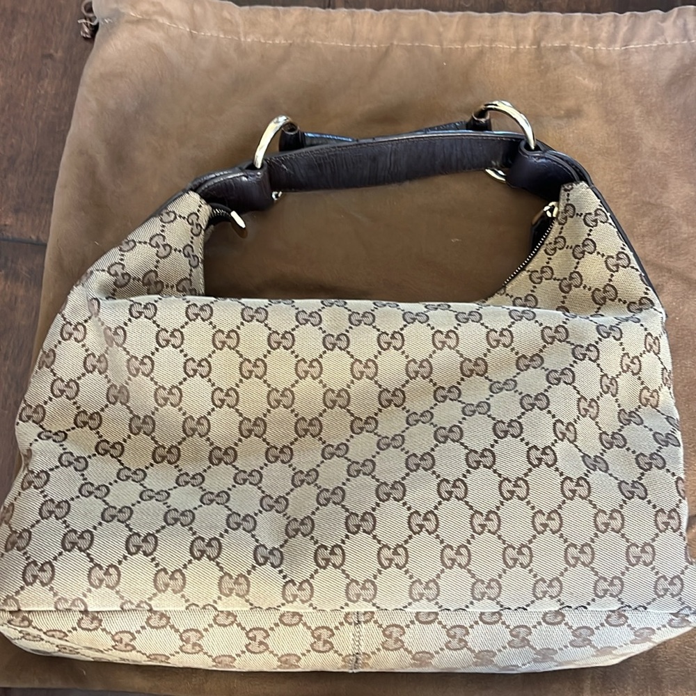 Gucci Monogram Horsebit Boho Bag - Picture 3 of 14